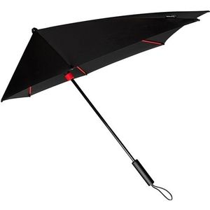 STORMaxi storm paraplu zwart met rood frame windproof 100 cm