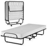 Opvouwbaar Bed Op Wielen met Matras voor Volwassenen 190 x 80 x 39 cm Gemaakt in Italië