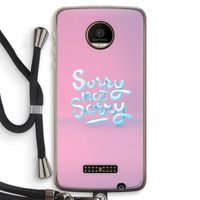 Sorry not sorry: Motorola Moto Z Force Transparant Hoesje met koord
