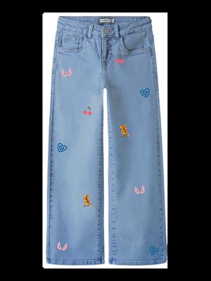 Name it zomer jeans broek meisjes - licht blauw denim