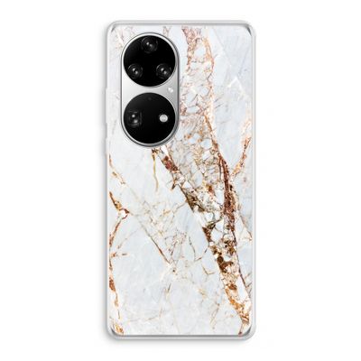 Goud marmer: Huawei P50 Pro Transparant Hoesje