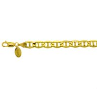 Armband Zilgold Ankerschakel geelgoud-zilveren kern 6,5 mm 21 cm