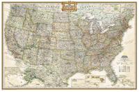 Wandkaart 20386 USA United States Verenigde Staten politiek, antiek | Geplastificeerd | | 91 x 61 cm | National Geographic
