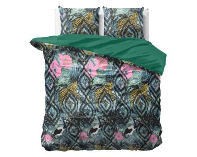 Sleeptime Velvet Botanical forest Groen 200 x 220 cm