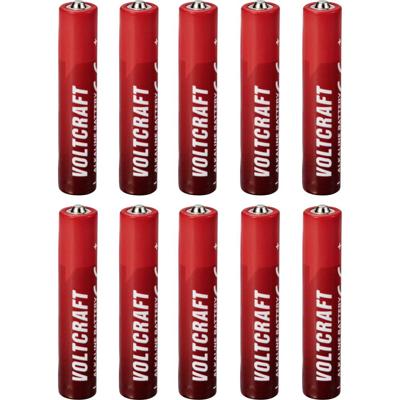 VOLTCRAFT VC-16108025 AAAA batterij (mini) Alkaline 1.5 V 500 mAh 10 stuk(s)