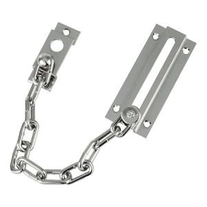 AMIG deurketting - messing - zilver - 18 cm - incl schroeven - inbraakbeveiliging   -