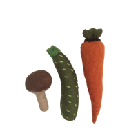 Papoose Toys Papoose Toys Vegetable Carrot, Zucchini, Mushroom