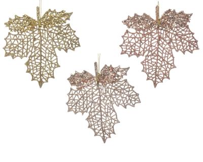 Blad plastic l0.2b13h14 cm a3 I kerst - Decoris