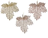 Blad plastic l0.2b13h14 cm a3 I kerst - Decoris