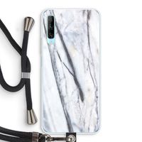 Gestreepte marmer: Huawei P Smart Pro Transparant Hoesje met koord