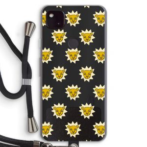 Leeuwenkoppen: Pixel 4a 5G Transparant Hoesje met koord