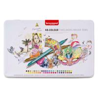Bruynzeel creatives fineliner brushpen set 48 kleuren Bruynzeel creatives fineliner brushpen set 48 kleuren