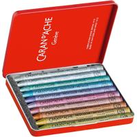 Caran Dache Caran d'ache neocolor i, l: 10 cm, dikte 8,5 mm, metallic kleuren, 10 stuk/ 1 doos