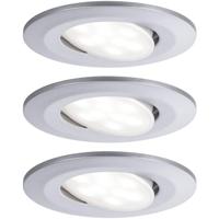 Paulmann Calla LED-inbouwlamp voor badkamer Set van 3 stuks 18 W IP65 Chroom (mat)