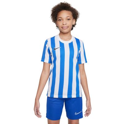 Nike Striped Division IV Voetbalshirt Kids Wit Blauw Nike Striped Division IV Voetbalshirt Kids Wit Blauw