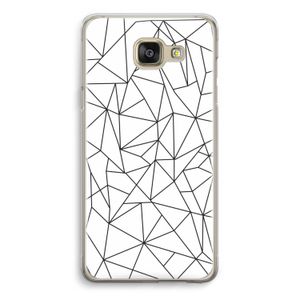 Geometrische lijnen zwart: Samsung Galaxy A5 (2016) Transparant Hoesje