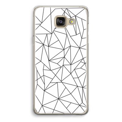Geometrische lijnen zwart: Samsung Galaxy A5 (2016) Transparant Hoesje