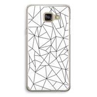 Geometrische lijnen zwart: Samsung Galaxy A5 (2016) Transparant Hoesje