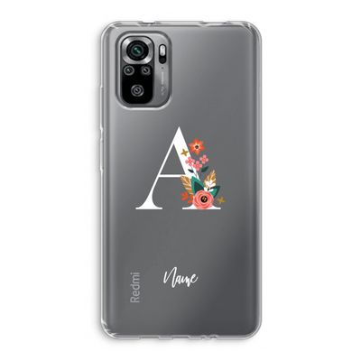 Pink Bouquet: Xiaomi Redmi Note 10S Transparant Hoesje