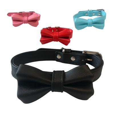 Nobleza Hondenhalsband met strik - Vegan leer - 40 cm