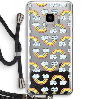 Regenboog: Samsung Galaxy S9 Transparant Hoesje met koord