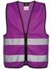 Korntex KX201 Kids´ Hi-Vis Safety Vest With Front Zipper Aalborg - Violett - S (7-12 years)