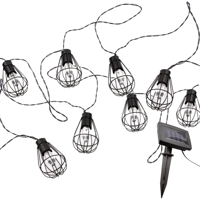 Solar kerstslinger freya met 10 warm witte led lampen