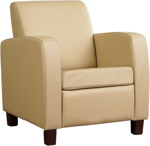 Bruine leren landelijke fauteuil Joy - poot hout bruin - Toledo Leer Kalahari (bruin leer)