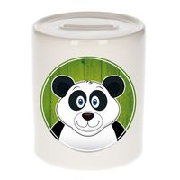 Dieren spaarpot panda voor kinderen 9 cm   -