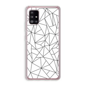Geometrische lijnen zwart: Samsung Galaxy A51 5G Transparant Hoesje