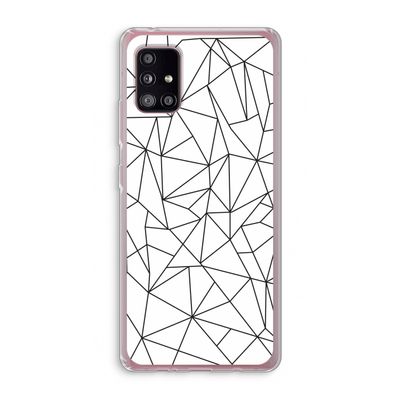 Geometrische lijnen zwart: Samsung Galaxy A51 5G Transparant Hoesje