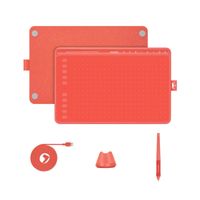 HUION HS611 RED grafische tablet Rood 5080 lpi 258,4 x 161,5 mm USB