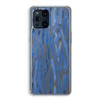 Blauwe nerven: Oppo Find X3 Transparant Hoesje