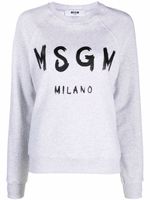 MSGM sweat à logo imprimé - Gris - thumbnail