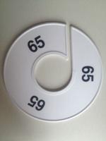 Maatring 11 cm wit/zwart 65