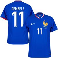 Frankrijk Dri Fit ADV Match Shirt Thuis 2024-2025 + Dembele 11
