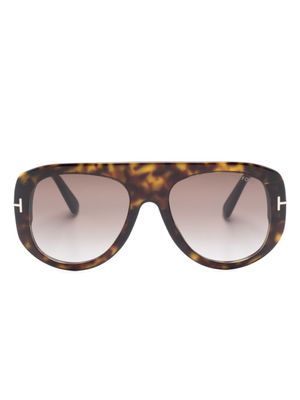 TOM FORD Eyewear lunettes de vue Cecil à effet écaille de tortue - Marron