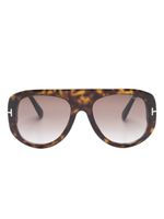 TOM FORD Eyewear lunettes de vue Cecil à effet écaille de tortue - Marron