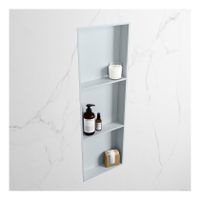 Wandnis Solid Surface Easy | In- en opbouw | 30x90x8 cm | 3 vakken | Clay