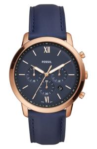 Fossil Heren Neutra FS5454 goud leer Japans chronograaf modehorloge