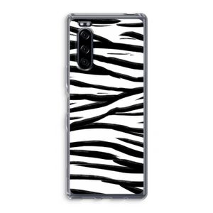 Zebra pattern: Sony Xperia 5 Transparant Hoesje