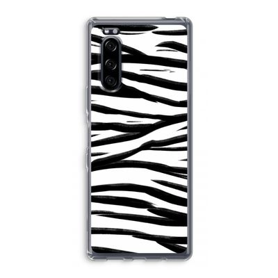 Zebra pattern: Sony Xperia 5 Transparant Hoesje