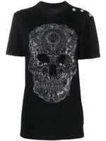 Philipp Plein t-shirt à imprimé tête de mort - Noir