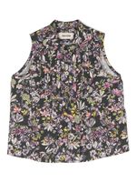 Zadig & Voltaire Kids blouse texturée à fleurs - Noir