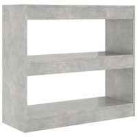 The Living Store Boekenkast - Bewerkt Hout - 80 x 30 x 72 cm - Betongrijs