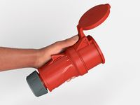 CEE 32A 5-polig contrastekker voor krachtstroom 400V 5-polig type 14520 schroefcontacten Mennekes
