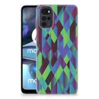 Motorola Moto G22 | TPU Hoesje | Abstract Green Blue