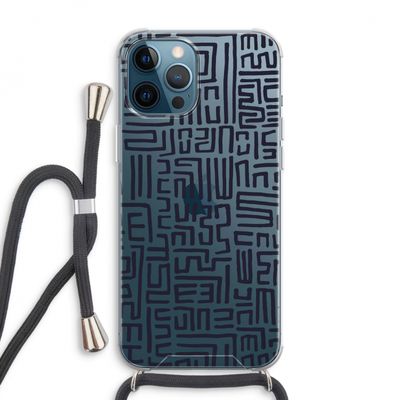 Moroccan Print: iPhone 12 Pro Max Transparant Hoesje met koord