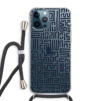 Moroccan Print: iPhone 12 Pro Max Transparant Hoesje met koord