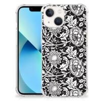 iPhone 13 mini Case Black Flowers iPhone 13 mini Case Black Flowers